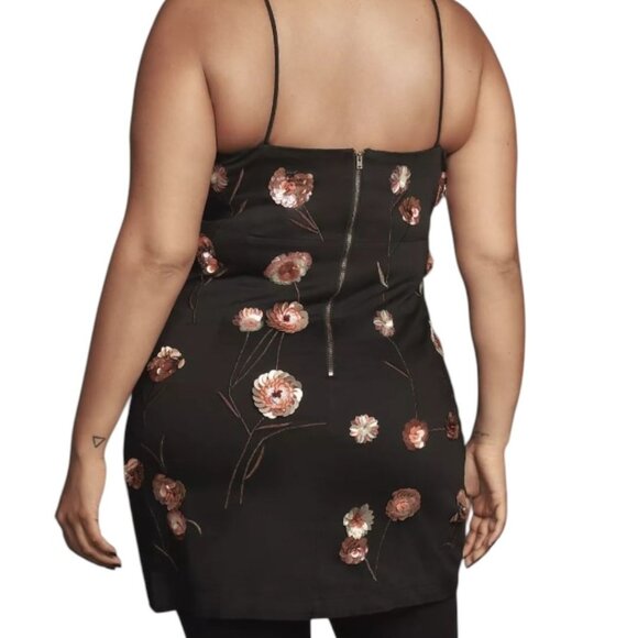 Anthropologie Maeve Womens Plus‎ Size 14 The Brynne 3D Floral Dress NWT - Picture 3 of 16